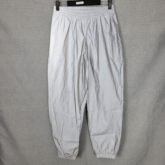 Waisted Jogger Large Reflective Silver Grey Pockets Rave Safety - Picture 1 of 13